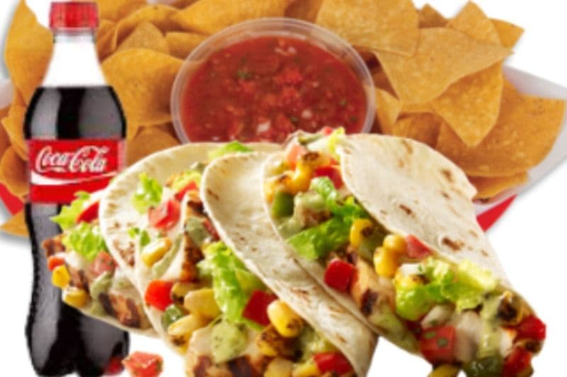 Grilled Chicken 3 Tacos Combo