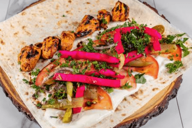 Chicken Souvlaki Wrap Saj