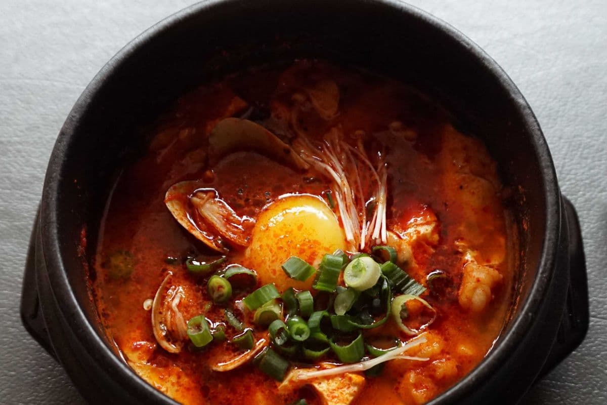 Seafood Soondubu (with Rice)