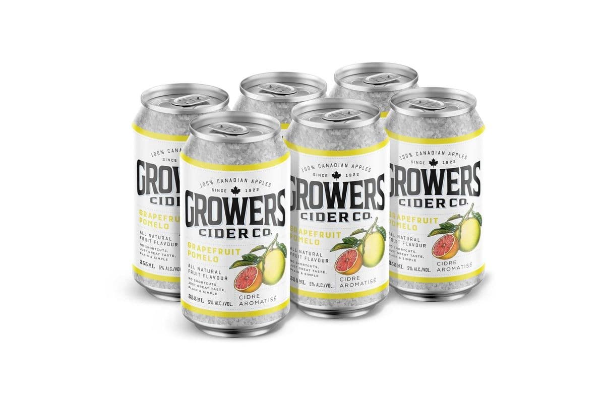 GROWERS TANGY GRAPEFRUIT CIDER 6 CANS(355 ML) (1 x 355 ML)