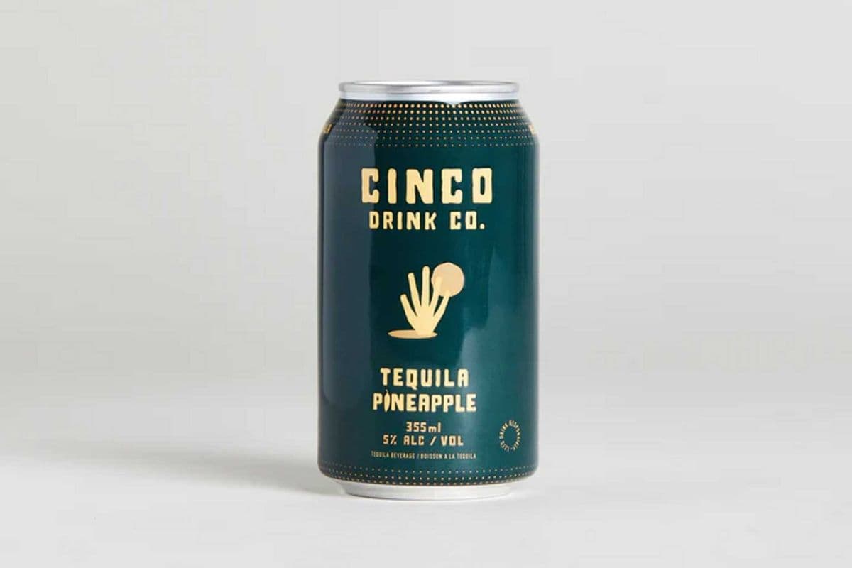 Cinco Tequila Pineapple, 4 Cans (4 x 355ml)