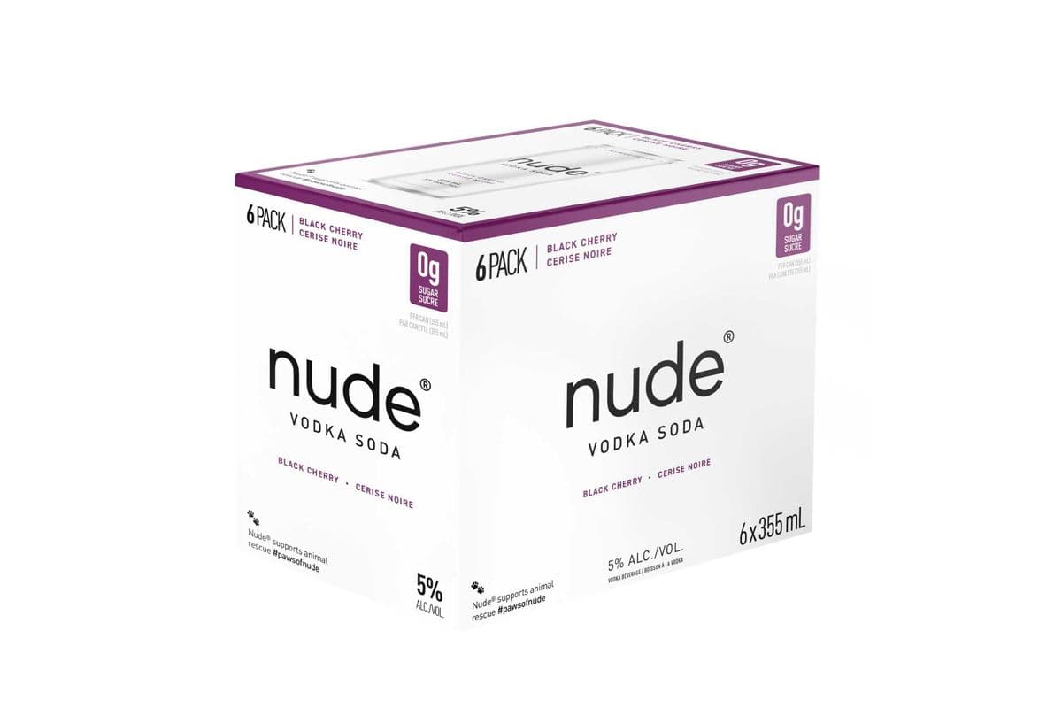 Nude Vodka Soda Black Cherry (6 x 355ml)