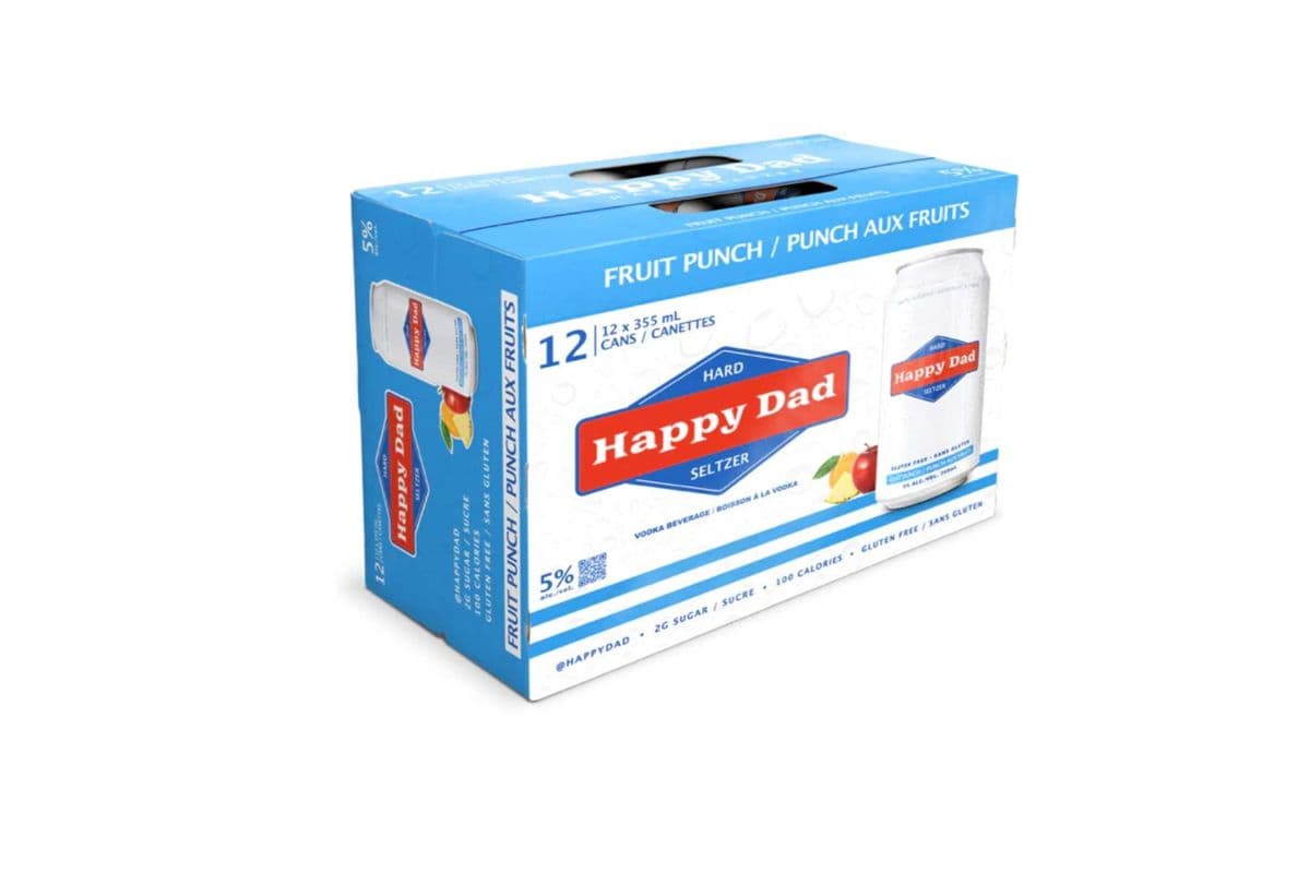 102463. Happy Dad Hard Seltzer Fruit Punch 12PC (12pc)