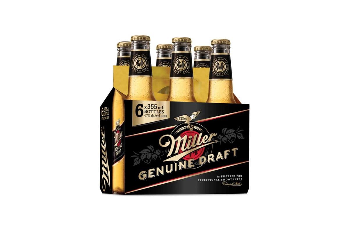 Miller Genuine Draft (6 x 355 ml Bottle)
