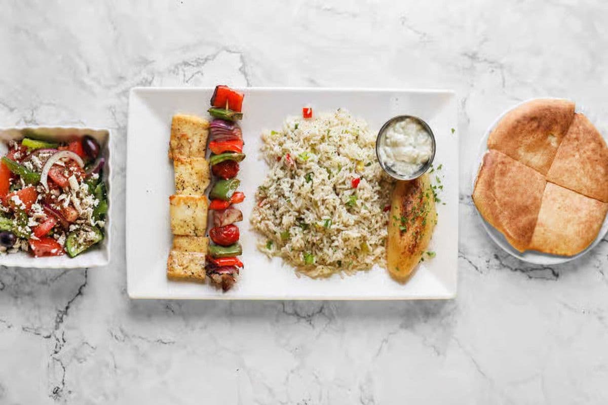 Grilled Halloumi Vegetarian Platter