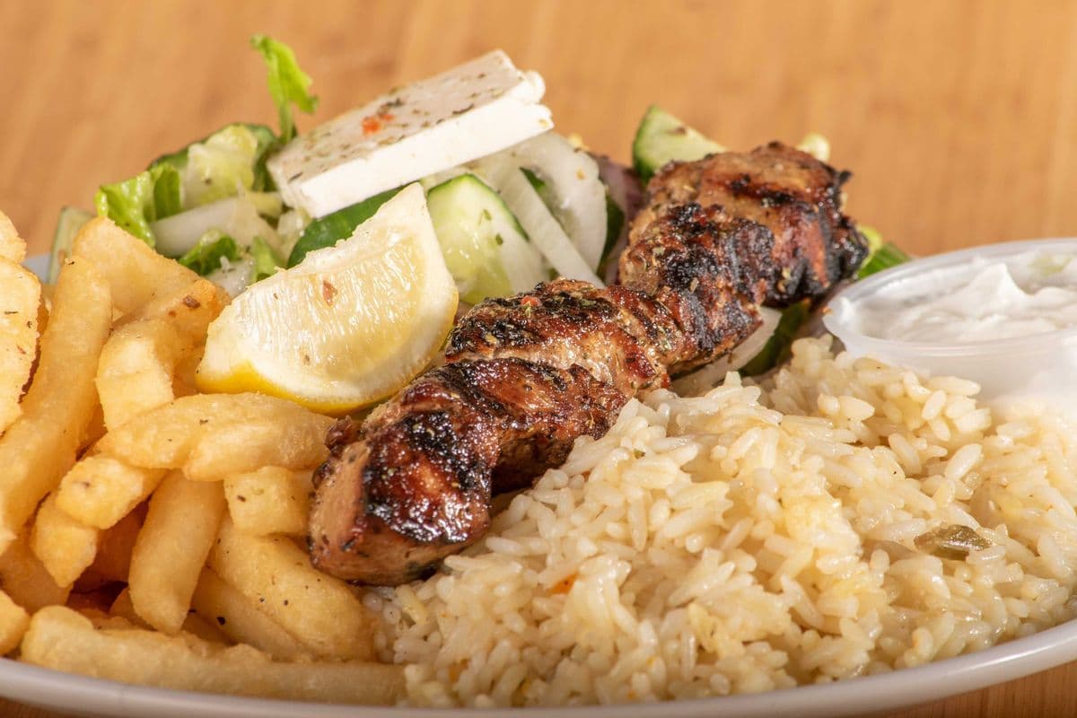 PORK SOUVLAKI STICK PLATE