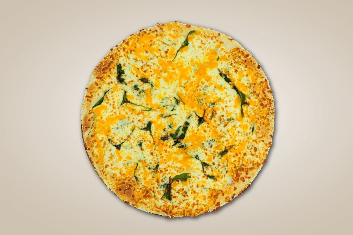 16. 12" Medium Three-Cheese Spinach Pizza
