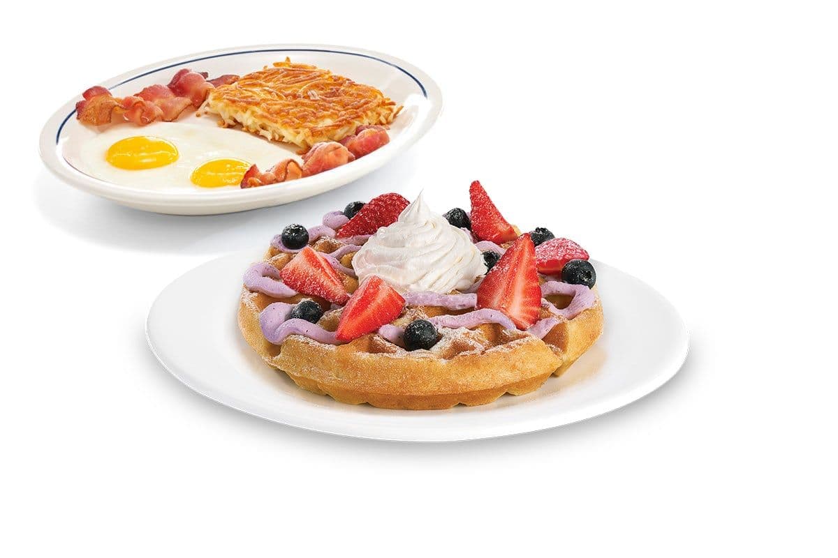 Philly Blueberry Cream Cheese Waffle Combo