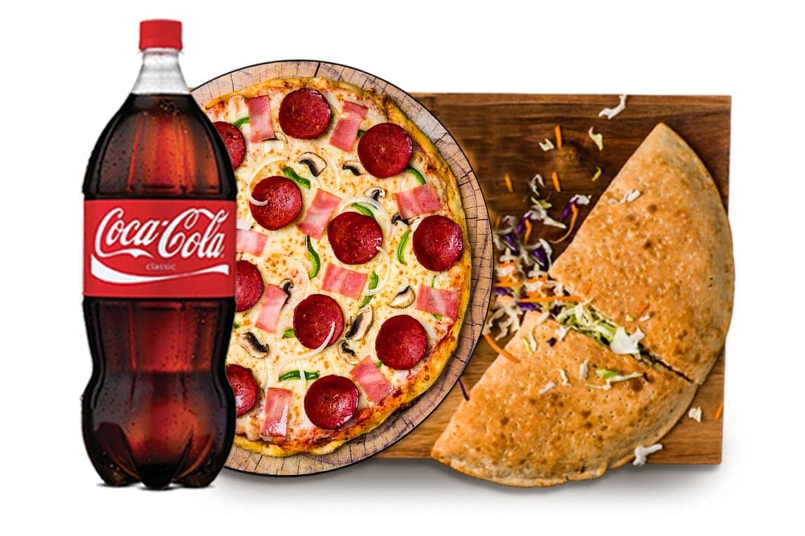 Super Combo One with One Three-Topping Pizza and One Calzone
