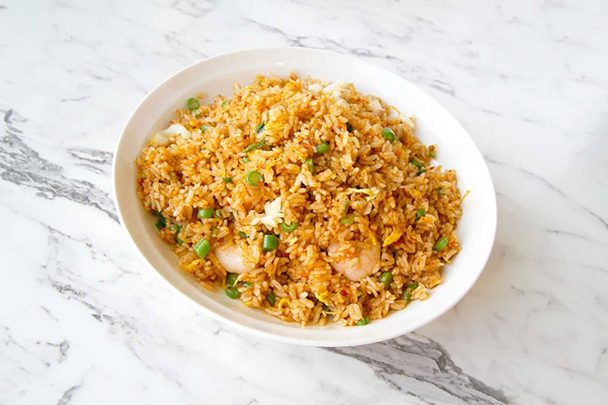Spicy Fried Rice with Seafood and Shredded Pork 海陸辣炒飯