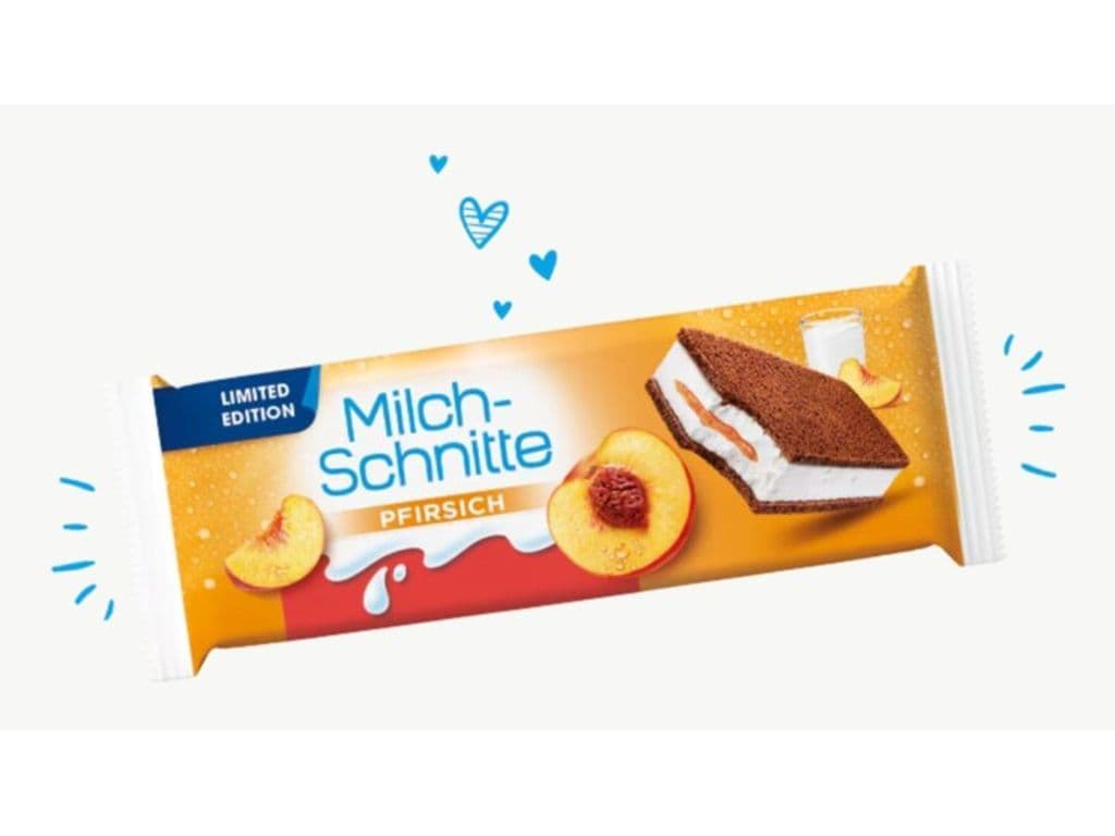 Milch-schnitte pfirsich icecream