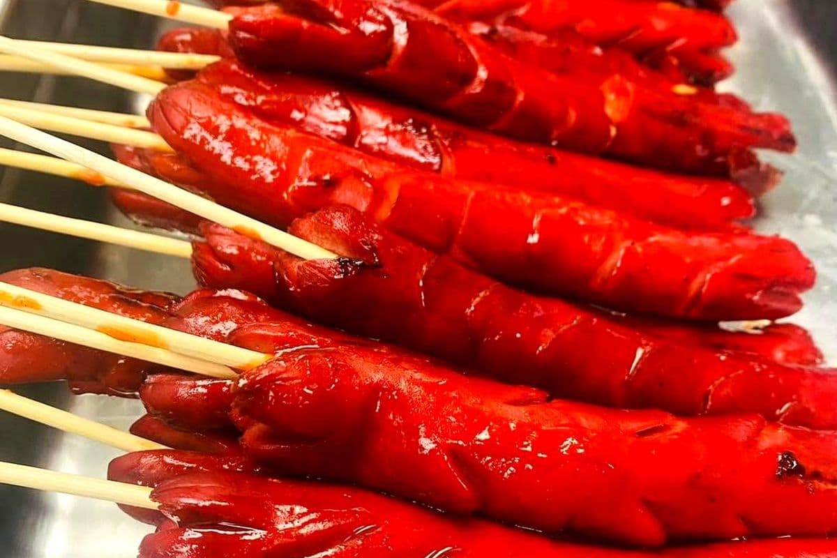 Grilled Filipino Hotdog Skewer