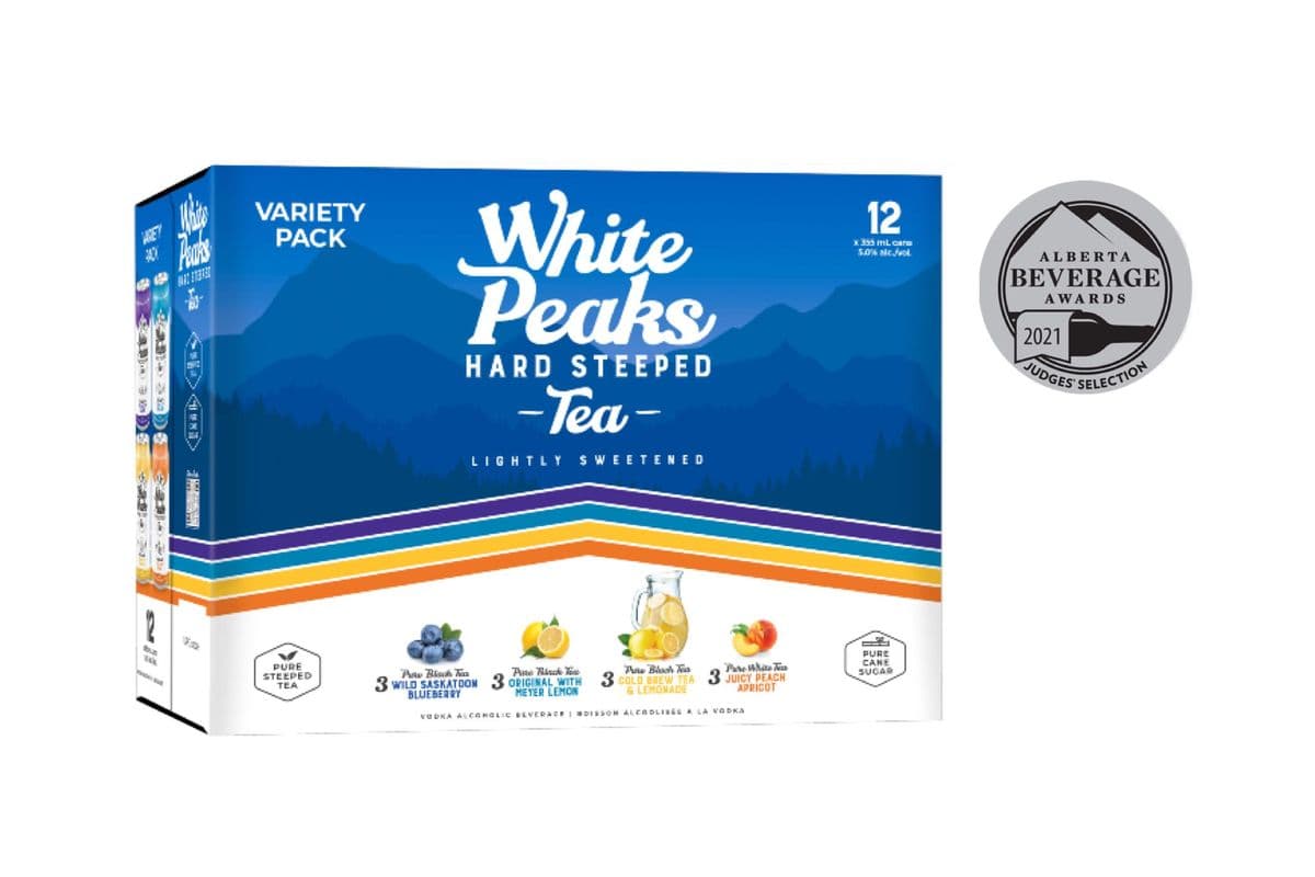 White Peaks - Hard Steeped Tea Variety Pack (12 x 355ml Cans)