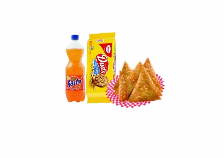 Samosa with Dad's Oatmeal Cookies & Fanta