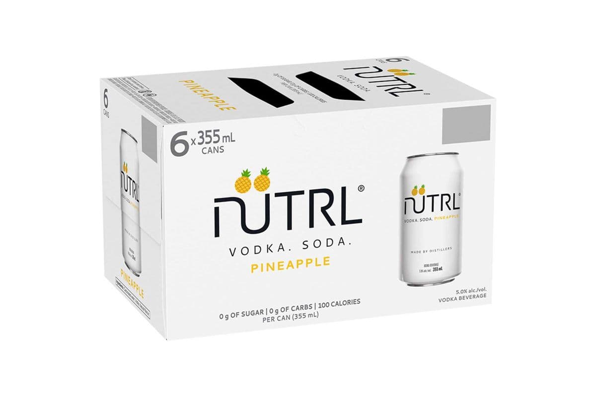 Nutrl Vodka Soda Pineapple (6 x 355 ml Cans)