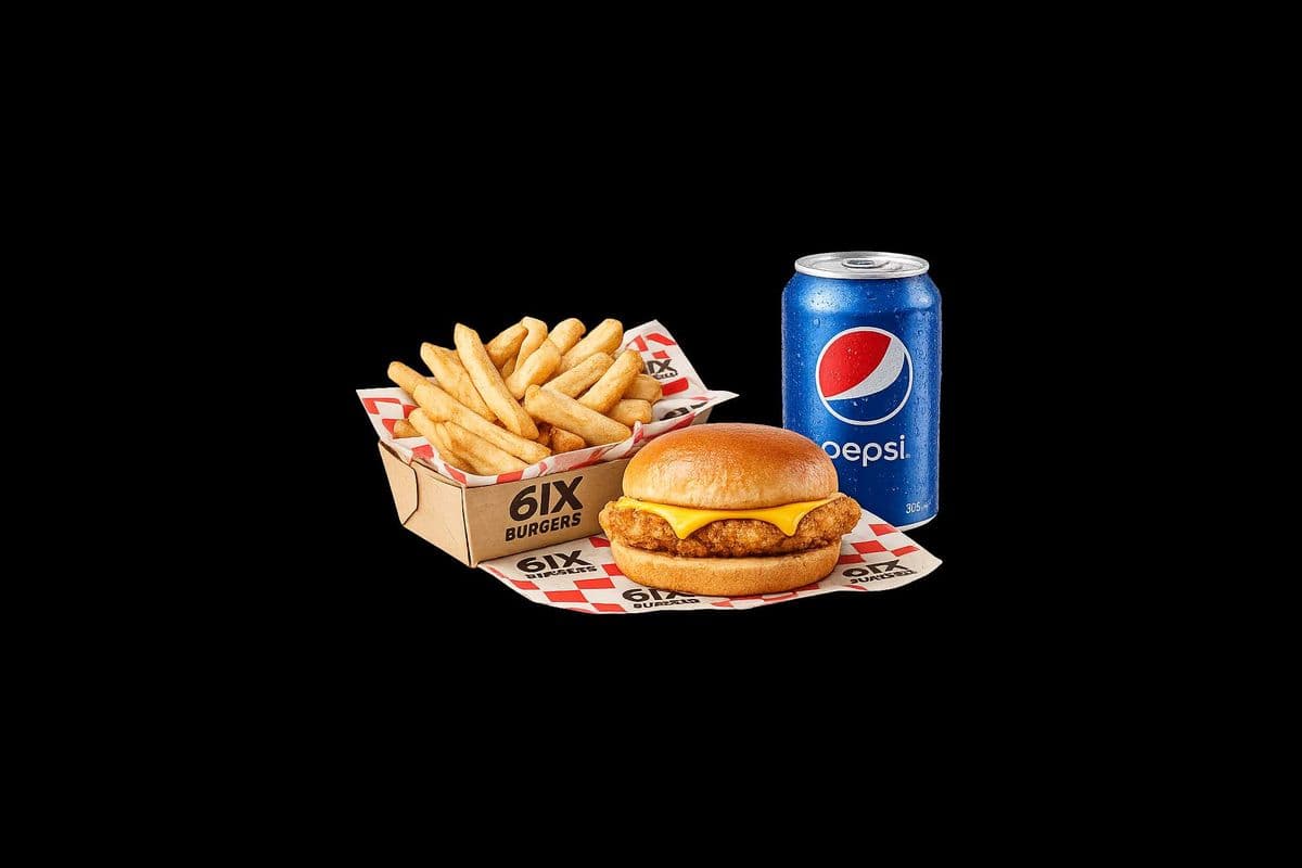 Kid's Chicken Burger with Fries and Pop
