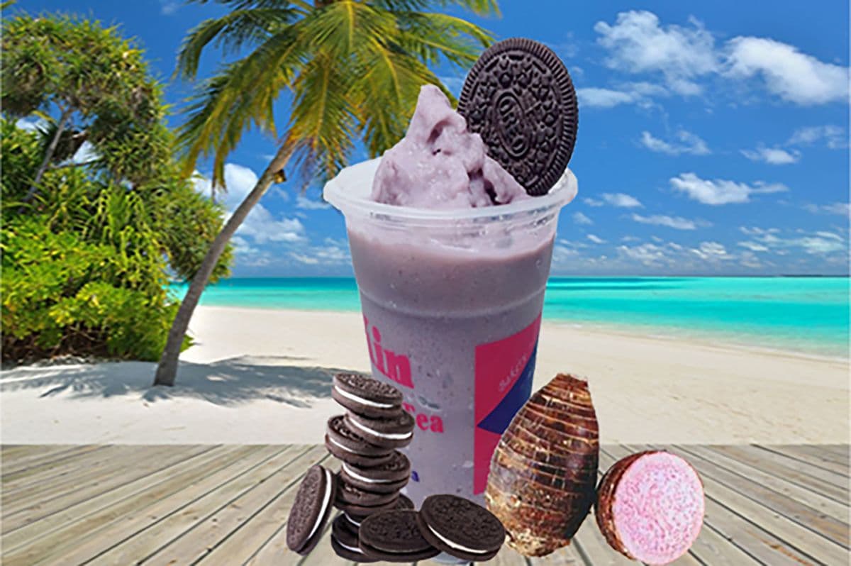 Taro and Oreo Cookie Milkshake