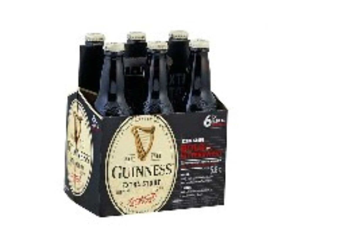 Guinness Extra Stout 6 x 330 ML Bottles (1 x 341 ml bottles)