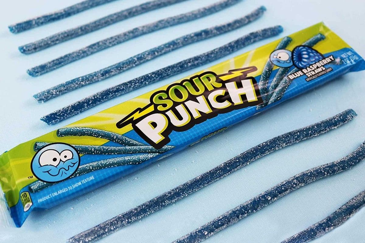 Sour Punch Blue Raspberry Straws (57 g)