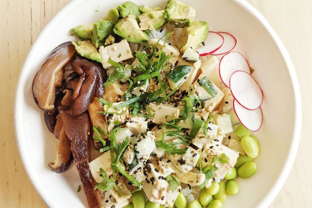 Tofu & Pickled Shiitake (Vegan)