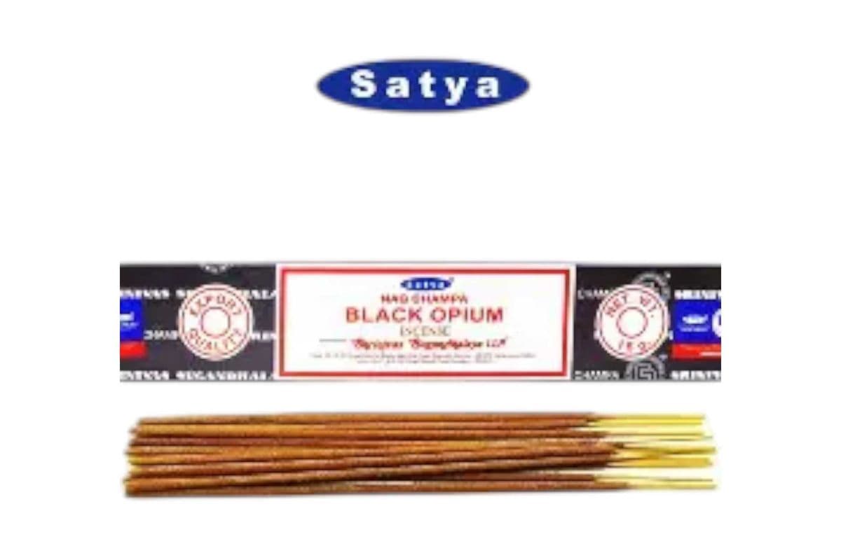 Satya Nag Champa Black Opium Incense (15g) (0 Cal)