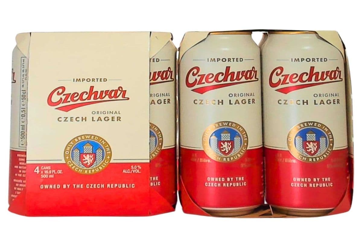CZECHVAR LAGER 4CANS (4 x 500 ML)