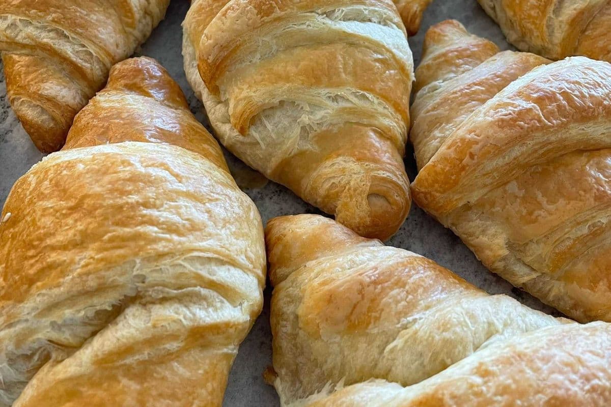 6 croissants plain