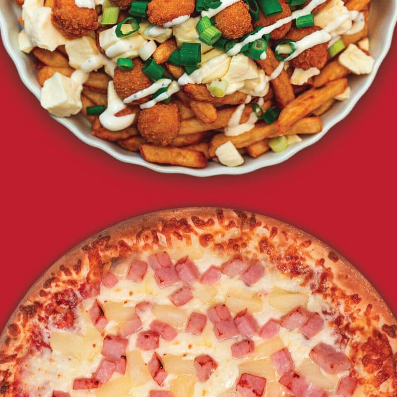 Pizza Moyenne + Poutine / Medium Pizza + Poutine