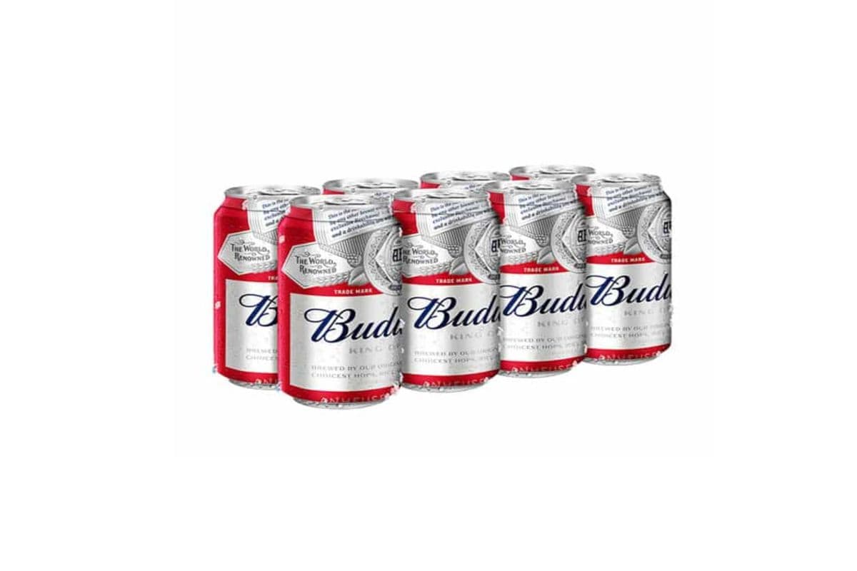 Budweiser 8 Pack Cans (8 x 355 ml Cans)