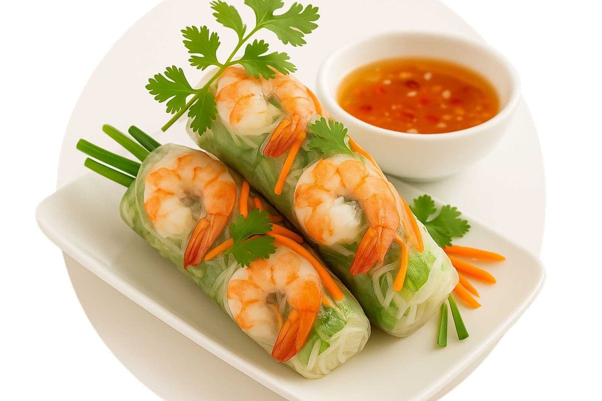 A07. Rouleaux de Printemps – au choix Crevettes, Poulet ou Porc | Fresh Spring Rolls – choice of Shrimp, Chicken or Pork | Gỏi Cuốn