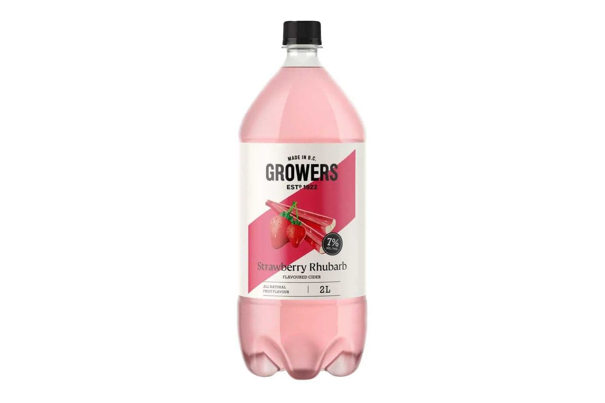 Growers Strawberry Rhubarb (1 x 2 Litre Bottle)