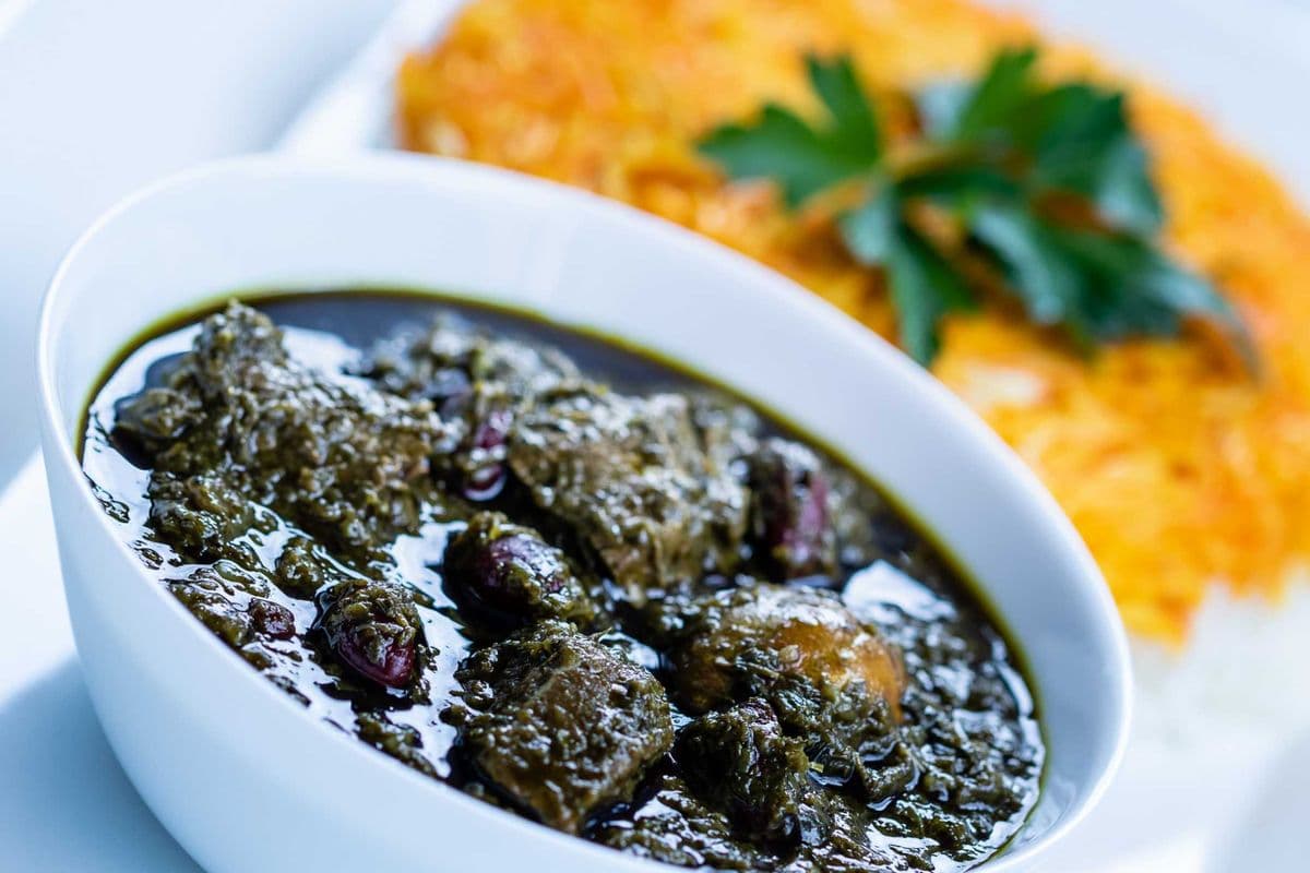 Ghormeh Sabzi with Basmati Saffron Rice