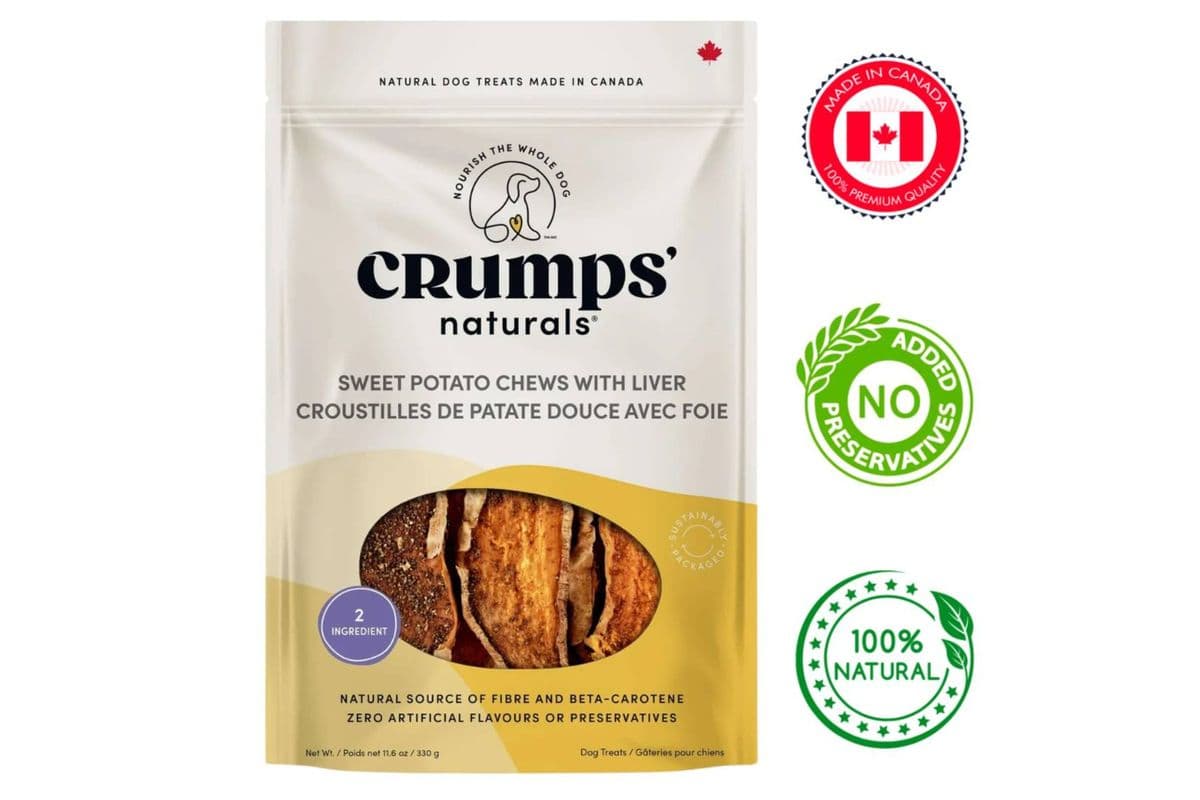 Crumps' Natural - Dehydrated Sweet Potato And Liver Chews Dog Treats - 330 Grams