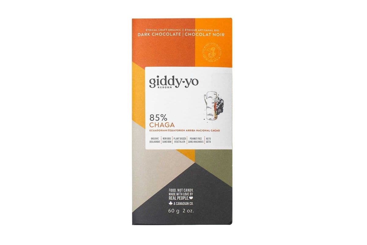 CHAGA 85% DARK CHOCOLATE, 60 G BAR, ORGANIC, VEGAN, FREE OF PEANUTS, DAIRY, GLUTEN, SOY, LAB TESTED, CEREMONIAL GRADE (60 g)