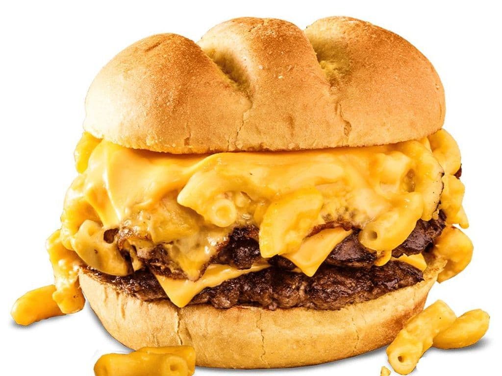 Cheesy Mac & Cheese Beef Burger