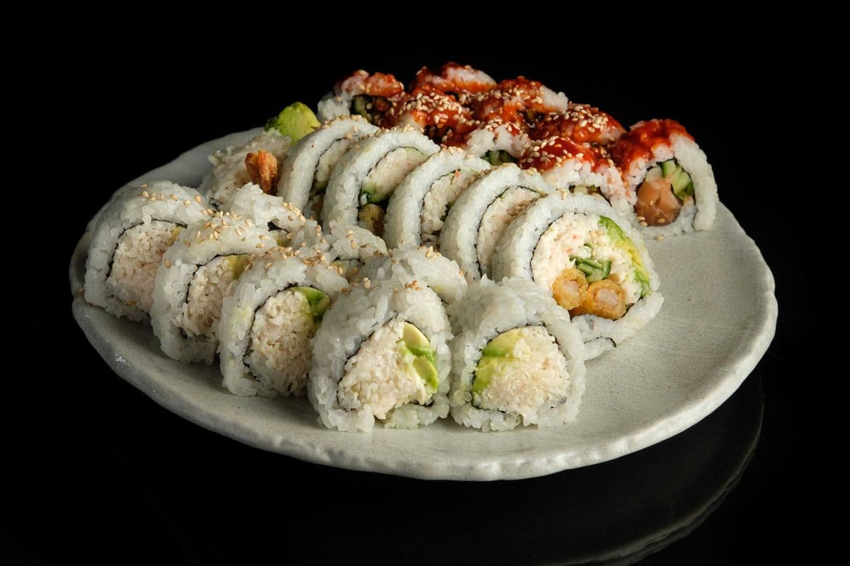Favorite A with Spicy Salmon Roll