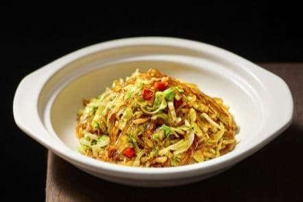 Griddle Chinese Cabbage with Glass Noodle 钵子粉丝包菜