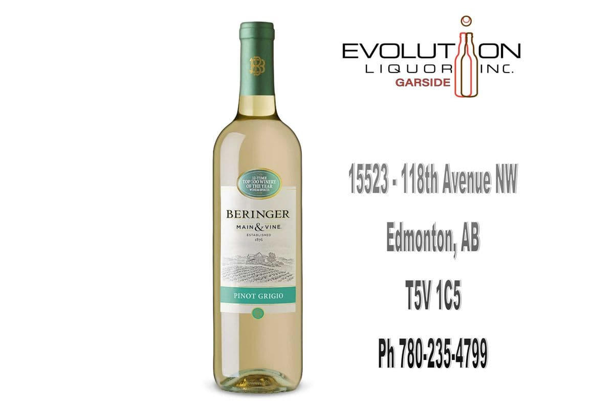 Beringer Main & Vine Pinot Grigio 750G (1 x 750ml Glass Bottle)
