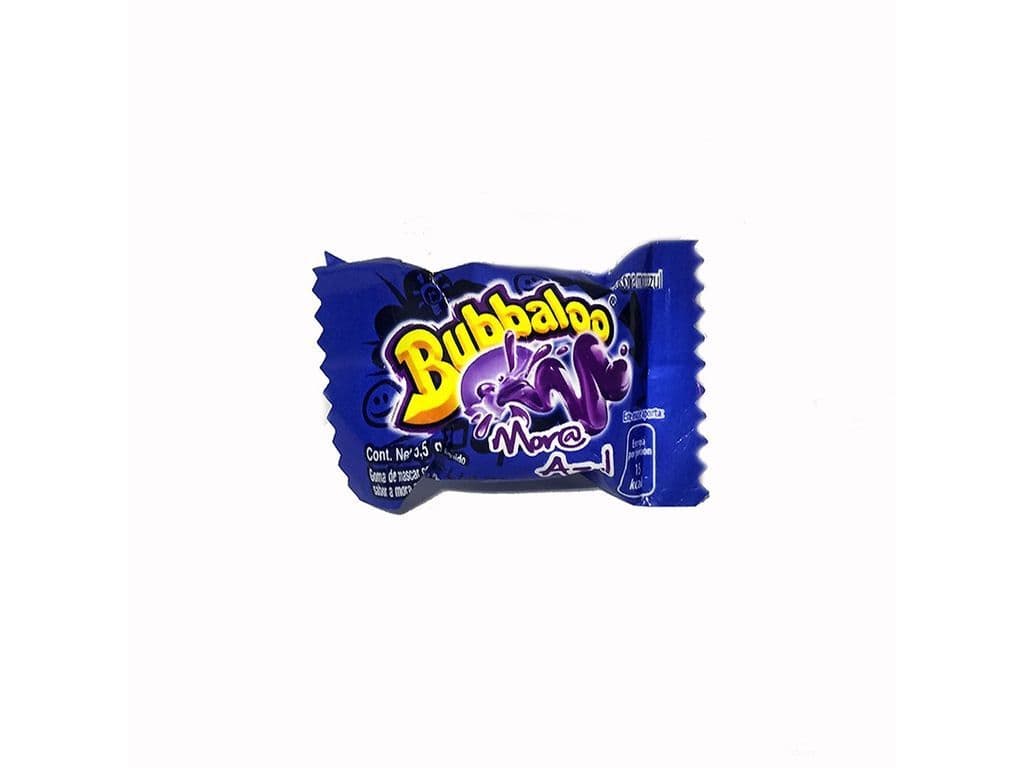Bubbaloo Blueberry Mexican Candy Bubble Gum with Liquid Center