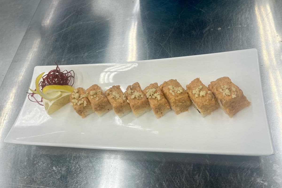Square Pressed Spicy Tuna Sushi