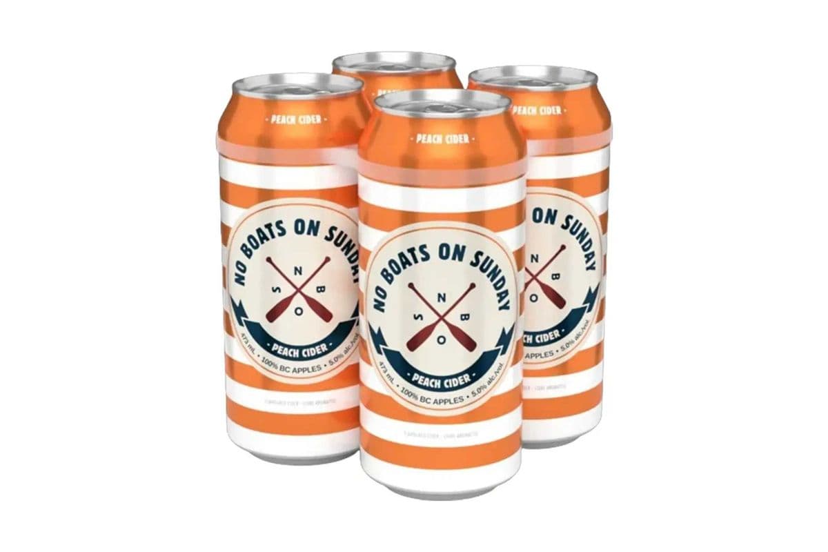 No Boats On Sunday Peach (4 x 473ml can)