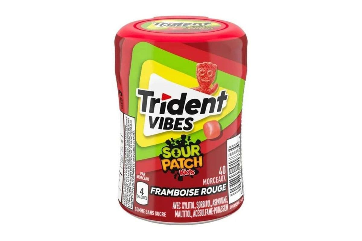 Trident Vibes Sour Patch Kids Redberry Bottle (40 pieces)