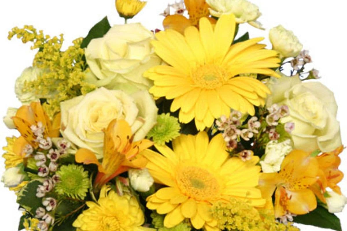 Sunny Flower Patch In A Basket