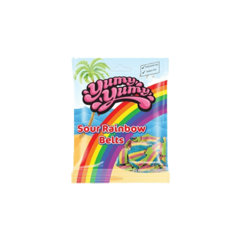 Sour Rainbow Belts Yumy Yumy Peg Bag- USA (4.5oz)
