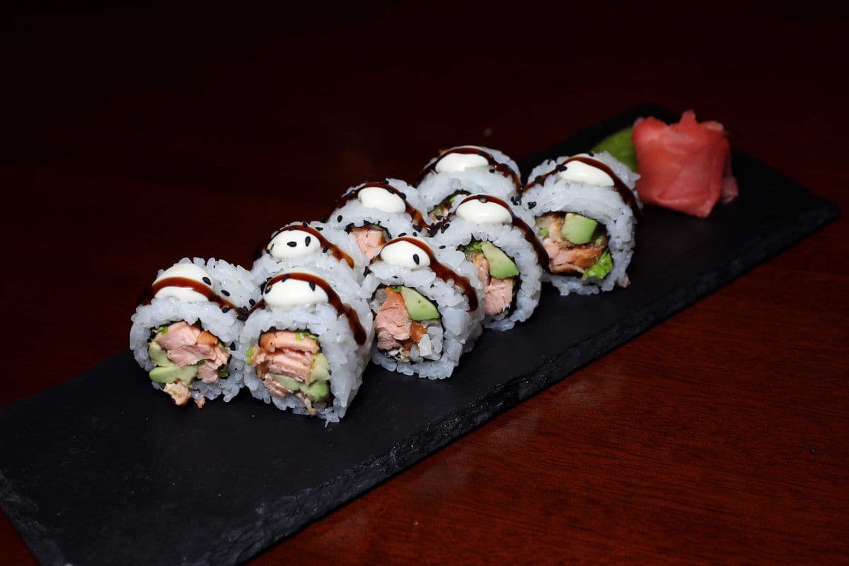 BBQ Salmon with Lime Aioli Roll