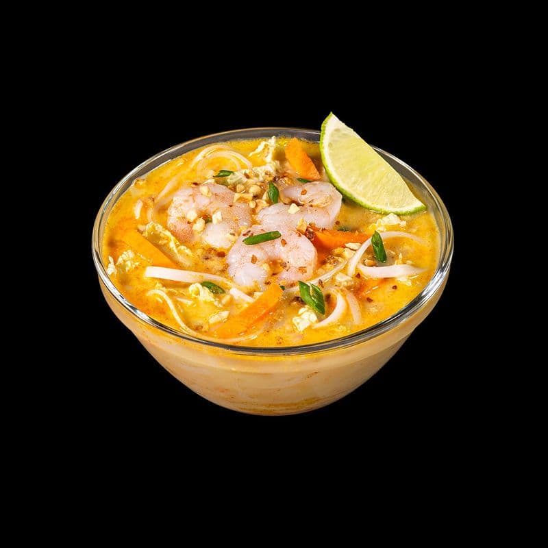 Soupe Thaï - Entrée / Thai Soup - Appetizer / Sopa Thai con camarones - Entrada