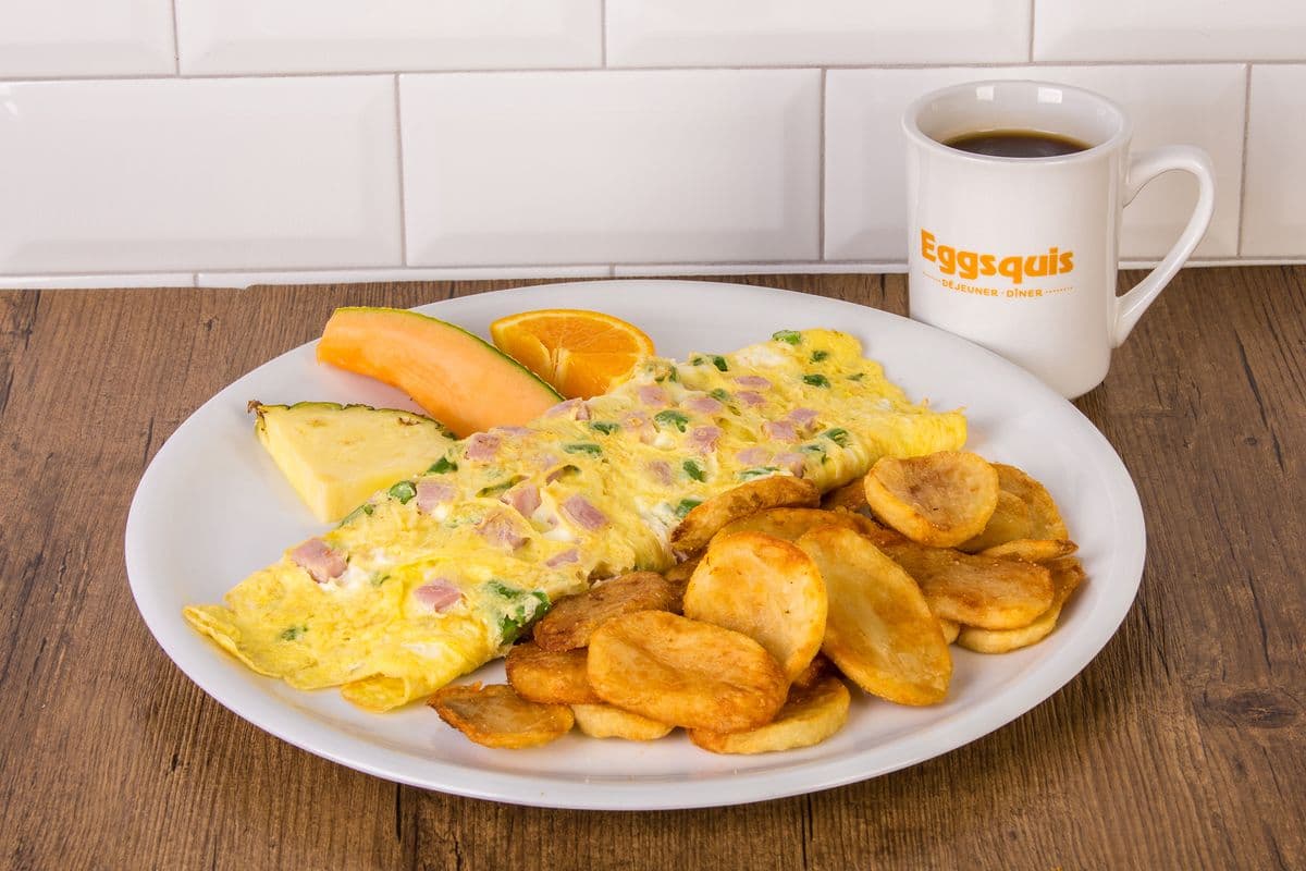 Om.Épinards et cheddar / Spinach and Cheddar omelet
