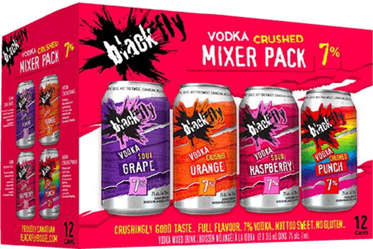 BLACK FLY VODKA SOUR VODKA CRUSHED MIXER 12 CANS (12 x 355ML)