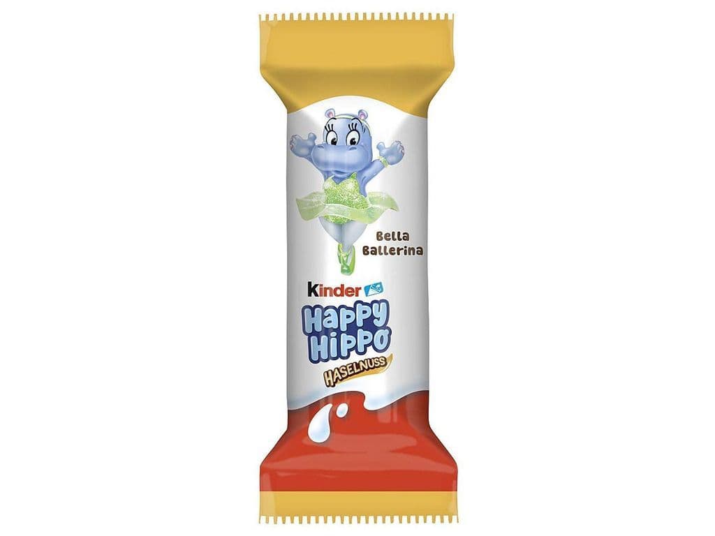 Kinder Happy Hippos Haselnuss Singles Hazelnut Cream Filled Wafers