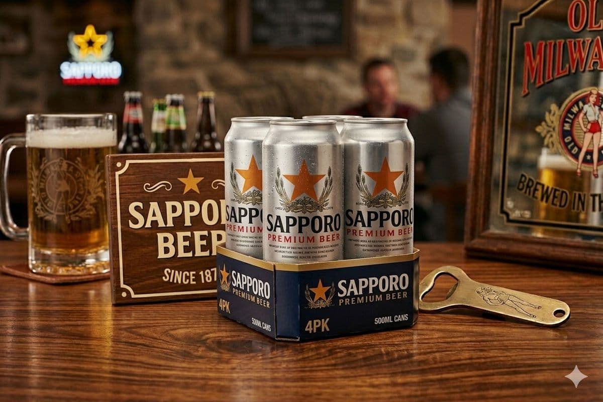 Sapporo Premium Beer 4X 500 ml cans (4 x 500ml)